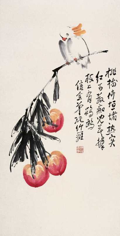孙竹篱 花鸟 立轴